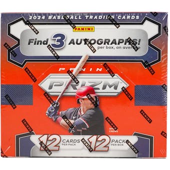 2024 Panini Prizm Baseball Hobby Box - 24 Packs with Exclusive Cards - Perfect for Collectors & Fantasy Baseball Fans - Great for Trading, Gifting & Displaying in Your Sports Memorabilia Collection