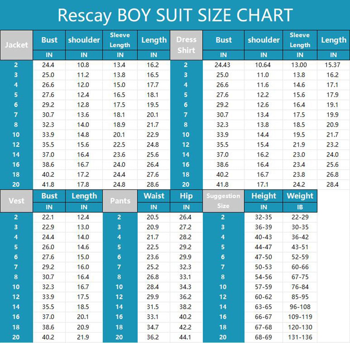 Rescay Boys' Slim Fit 5-Piece Formal Suit Set | Wedding Ring Bearer Suit | Kids Tuxedo for Special Occasions | Perfect for Weddings, Parties & Formal Events