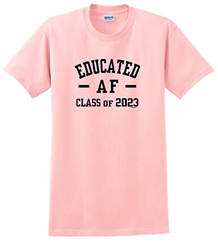 Funny Graduation T-Shirt - Educated AF Class of 2023 - Perfect Grad Gifts for College & High School Graduates - Great for Graduation Parties & School Events