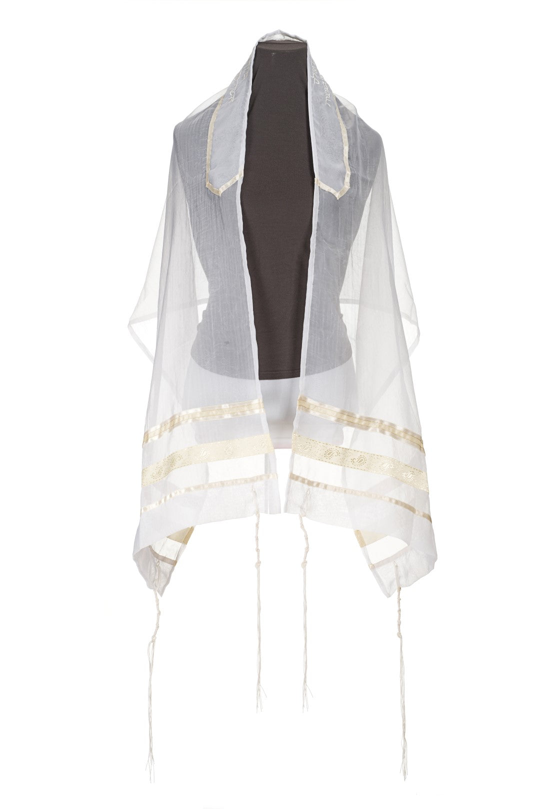 Elegant Cream Paisley Tallit Shawl for Women & Girls - Perfect for Bat Mitzvah, Synagogue Services & Jewish Ceremonies - Soft Prayer Shawl for Religious Occasions & Special Events