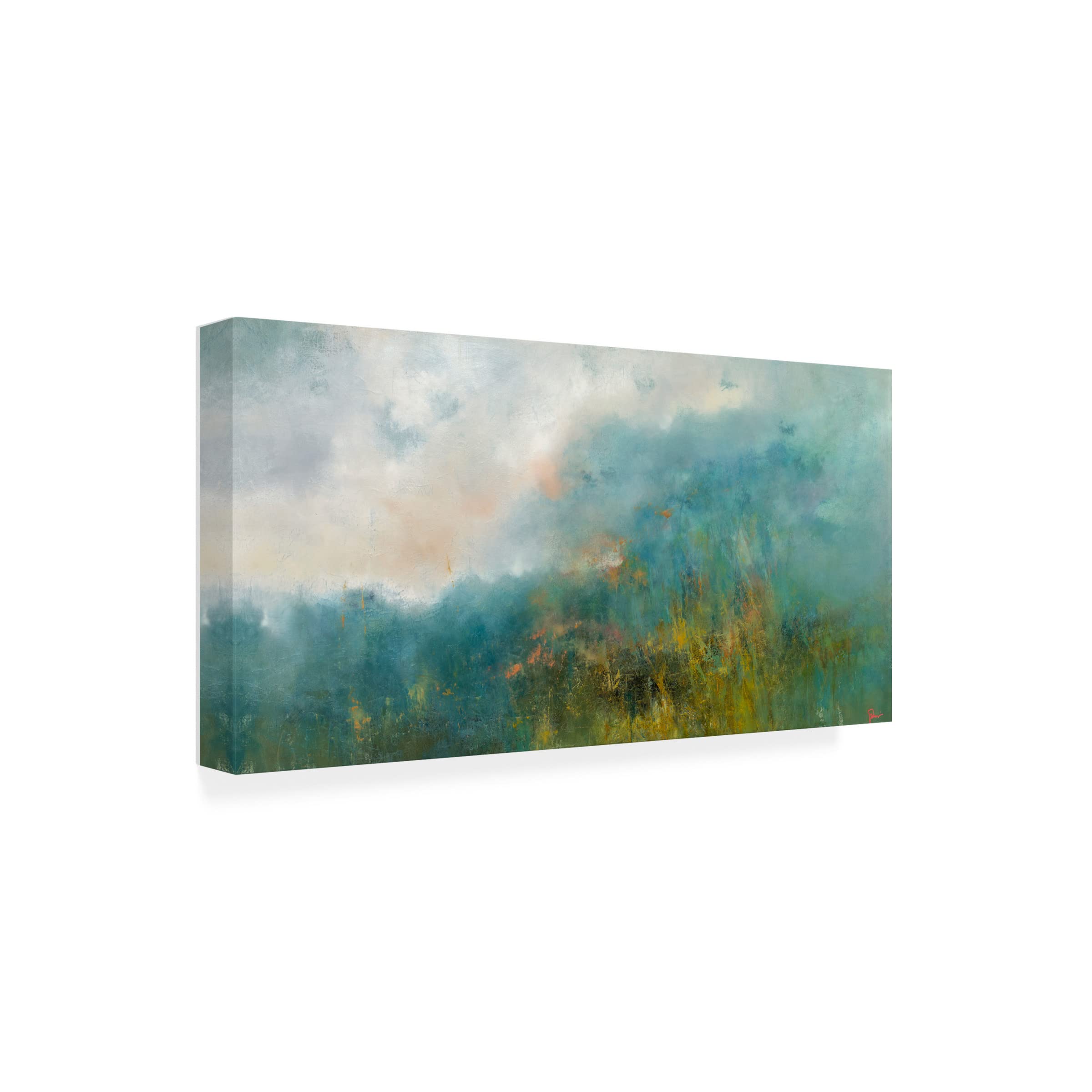 Trademark Fine Art 'Incoming' Canvas Wall Art by Patrick Dennis - Stunning Ocean Wave Painting for Beach House Decor, Living Room & Office Wall Art