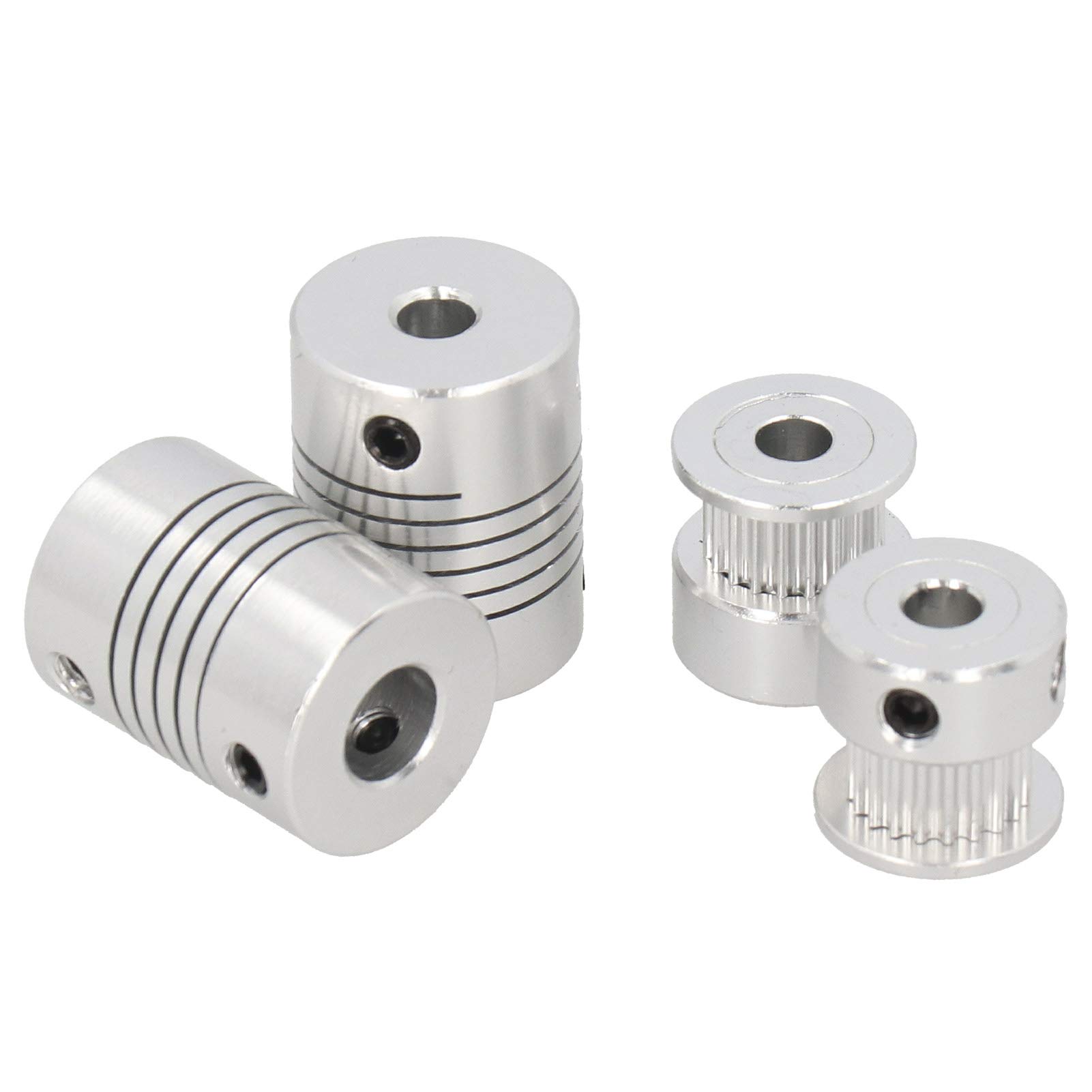 Aqur2020 Linear Ball Bearing Bush - 20 Teeth High Precision LM8UU Linear Bearing Kit for 3D Printer I3, DIY CNC Machines & Robotics | Durable Construction for Smooth Motion & Longevity