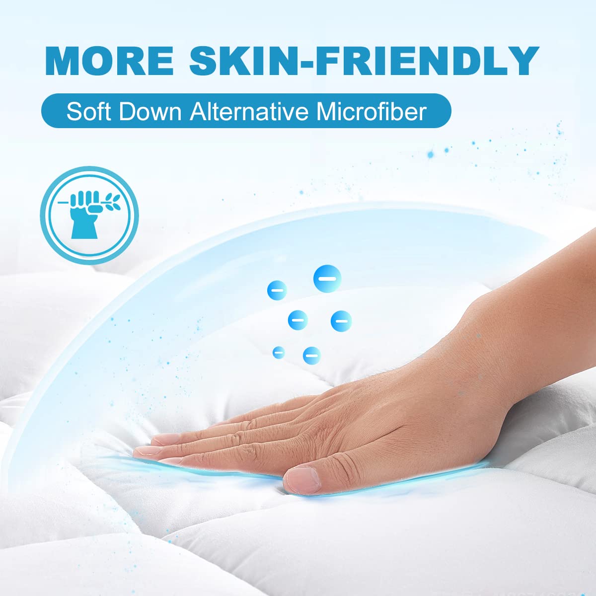 Cooling Twin Mattress Pad Cover - Stretches to 18