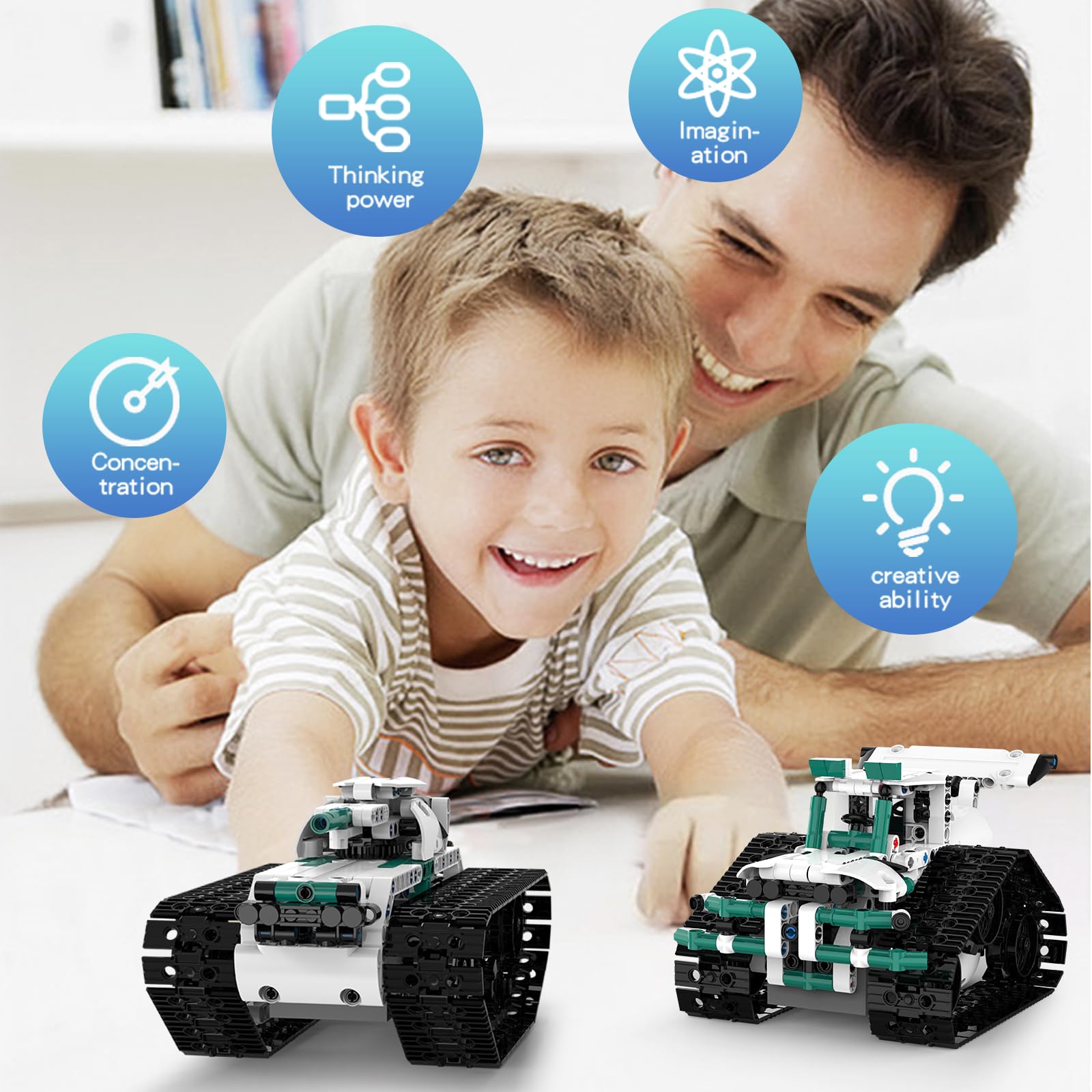 BEHOWL 13-in-1 STEM Robot Toy for Kids Ages 8-14 | Remote & App Controlled Science Building Block Set (550 PCS) | Educational Gift for Boys & Girls | Perfect for STEM Learning, Birthday Gifts & Creative Play