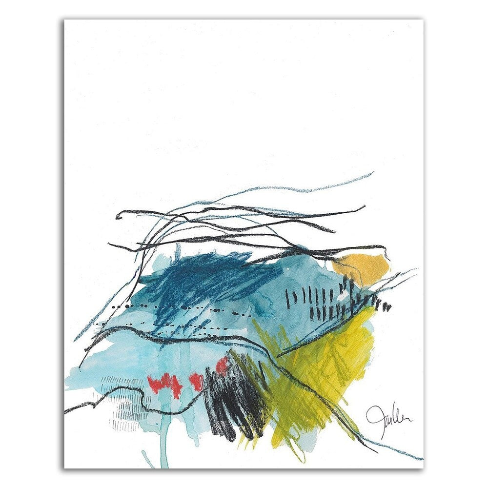 Abstract Landscape No. 35 by Jan Weiss - Premium Canvas Wall Art Print - Ready to Hang - Modern Home & Office Decor for Living Room, Bedroom or Workspace