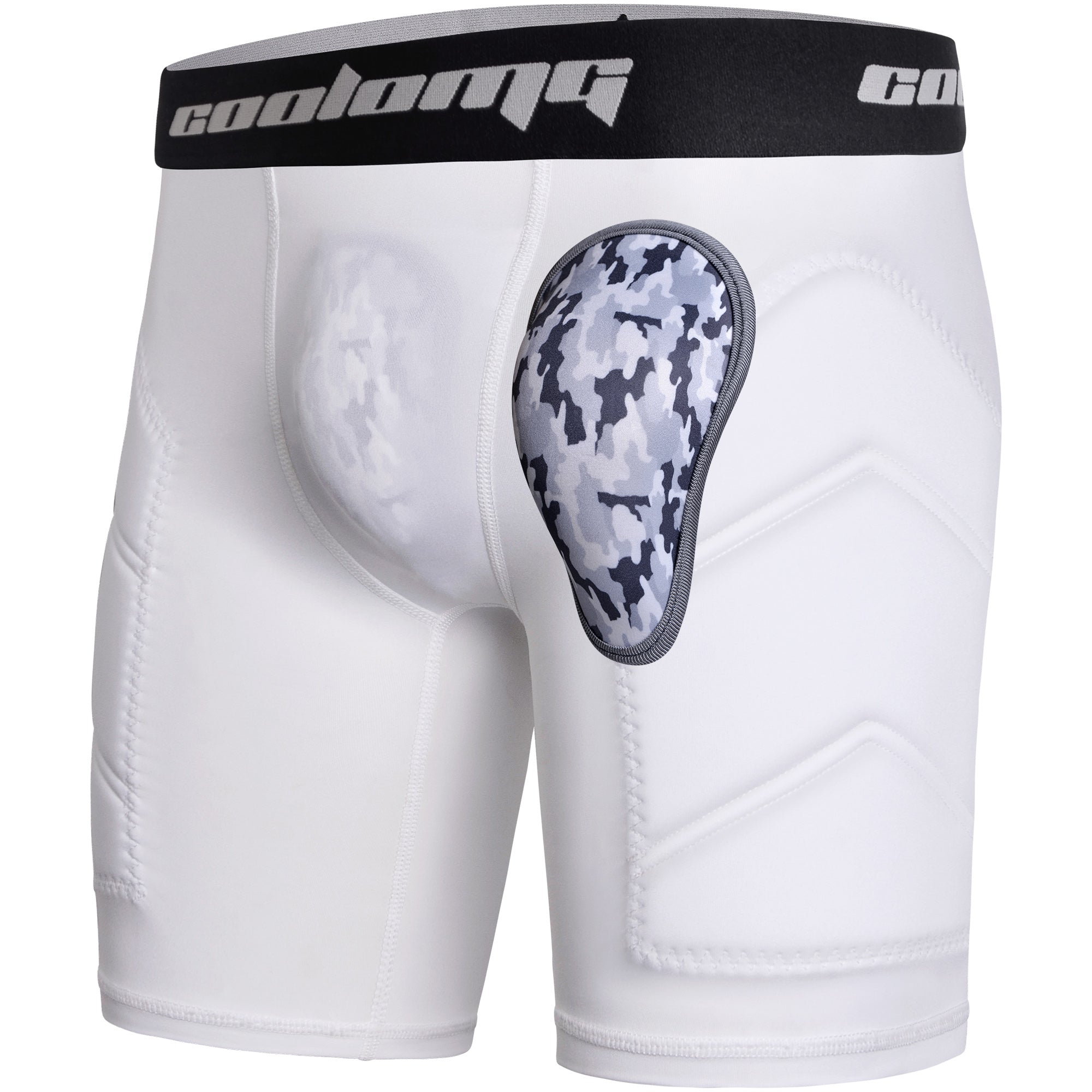 COOLOMG Men's Baseball Padded Sliding Shorts with Soft Protective Cup - Football & Lacrosse Protective Gear - Perfect for Baseball, Football, Lacrosse Training and Games (MD108)