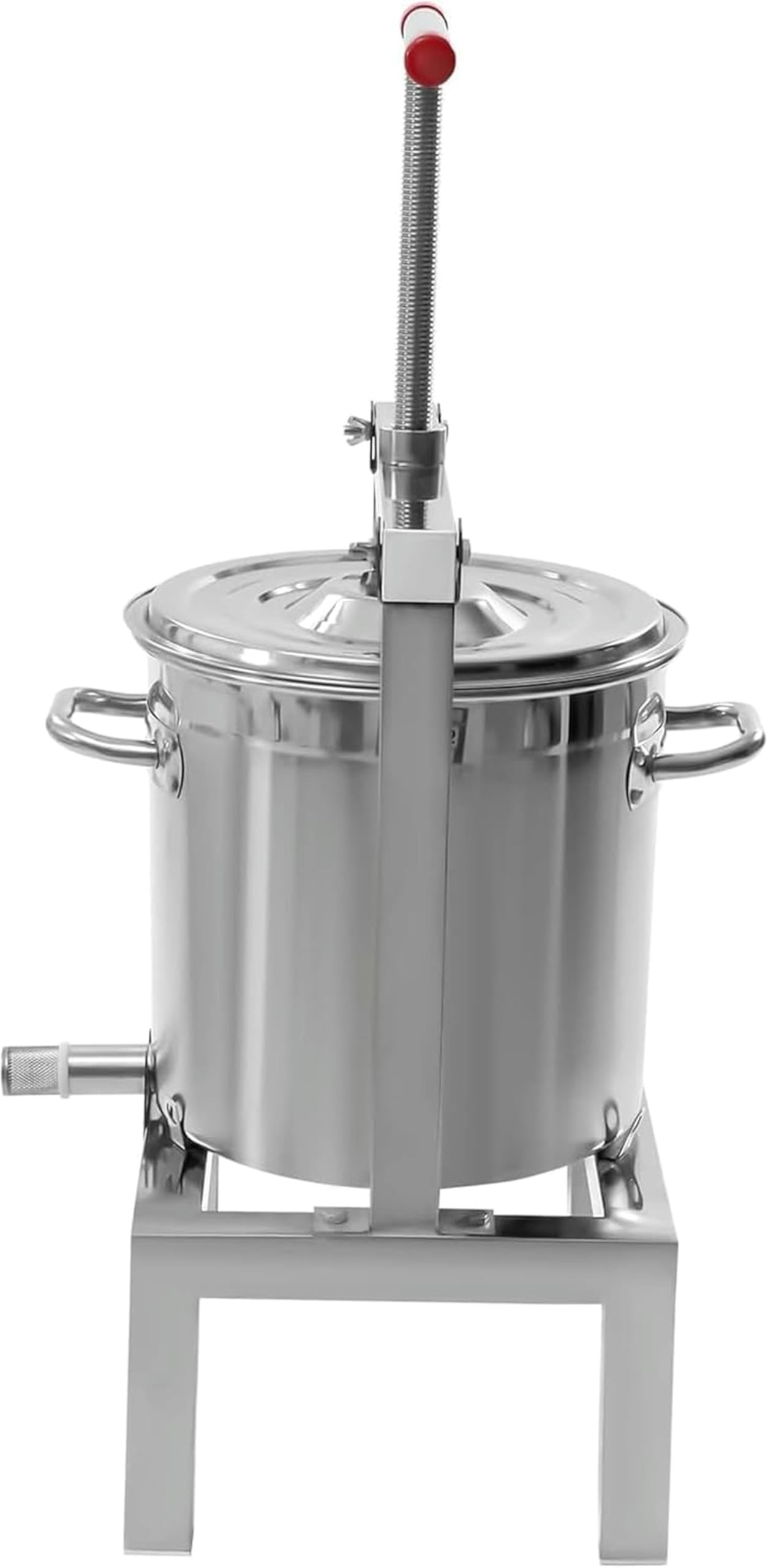 Stainless Steel Fruit Wine Press 2.6 Gallon (10L) - Manual Cider Juice Press for Apple, Grape, Berry, Orange & Vegetables - Perfect for Home Brewing, Winemaking & Fresh Juice Extraction