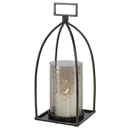 Uttermost Riad Dark Bronze Glass Votive Candle Holder - Elegant Home Decor for Dining Table, Wedding Centerpiece, Romantic Ambiance