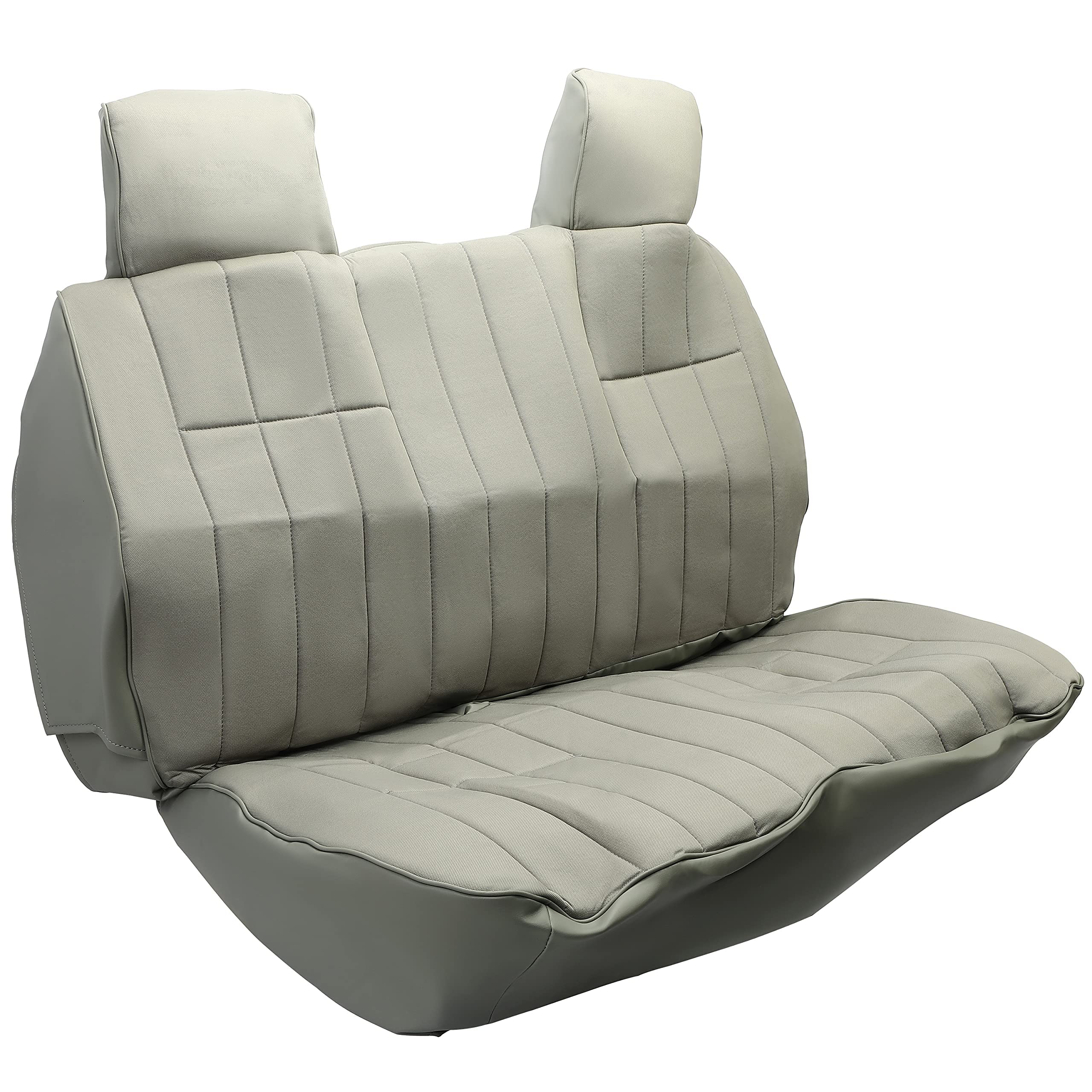 Kojem Grey Bench Seat Covers for Toyota Pickup SR5/DLX Extended/Base Standard Cab 1987-1994 - Durable Upholstery Replacement with Headrest - Perfect for Truck Restoration & Off-Road Adventures