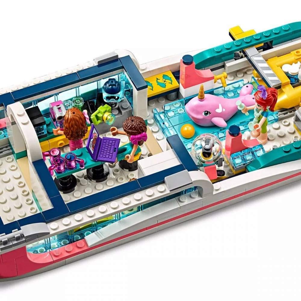 LEGO Friends Rescue Mission Boat 41381 - 908-Piece Building Kit with Mini Dolls, Narwhal Figure & Treasure Box | Creative STEM Toy for Kids Ages 6+ | Perfect for Ocean-Themed Play, Birthday Gifts & Imaginative Adventures
