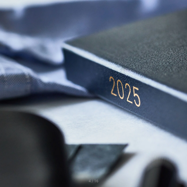 Hobonichi Techo 2025 Planner (Navy Blue) - A5 Size Daily Journal with January Start, Monday Start | English Edition | Perfect for Work, School & Personal Planning