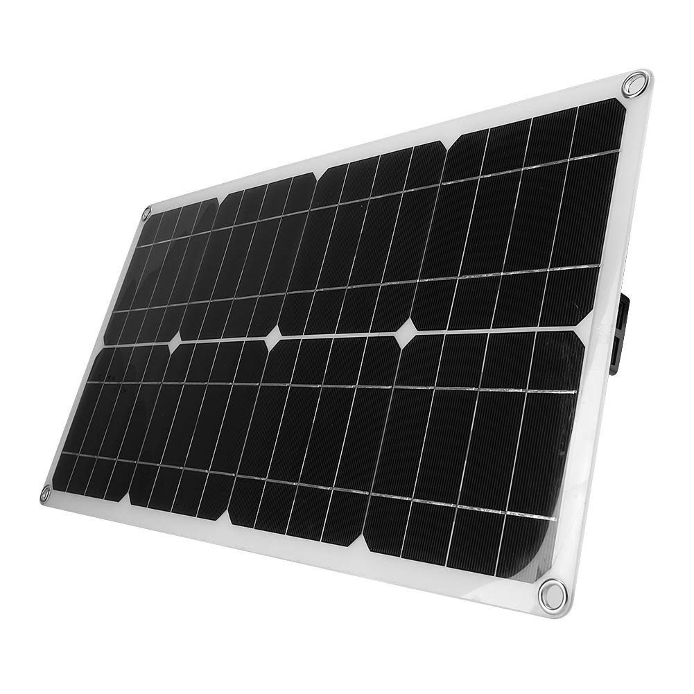 40W Flexible Solar Panel with Dual USB for Car Battery Charging - Outdoor & Camping Use