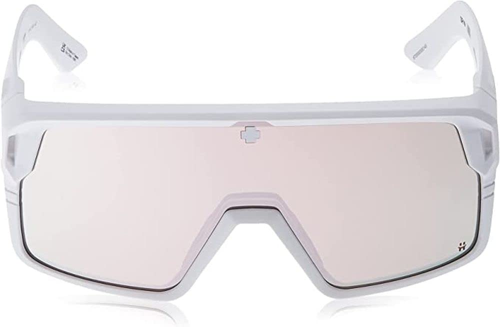 Spy Optic Monolith Polarized Sunglasses - Matte White Frame, UV Protection, Sport & Outdoor Use for Running, Cycling, Beach