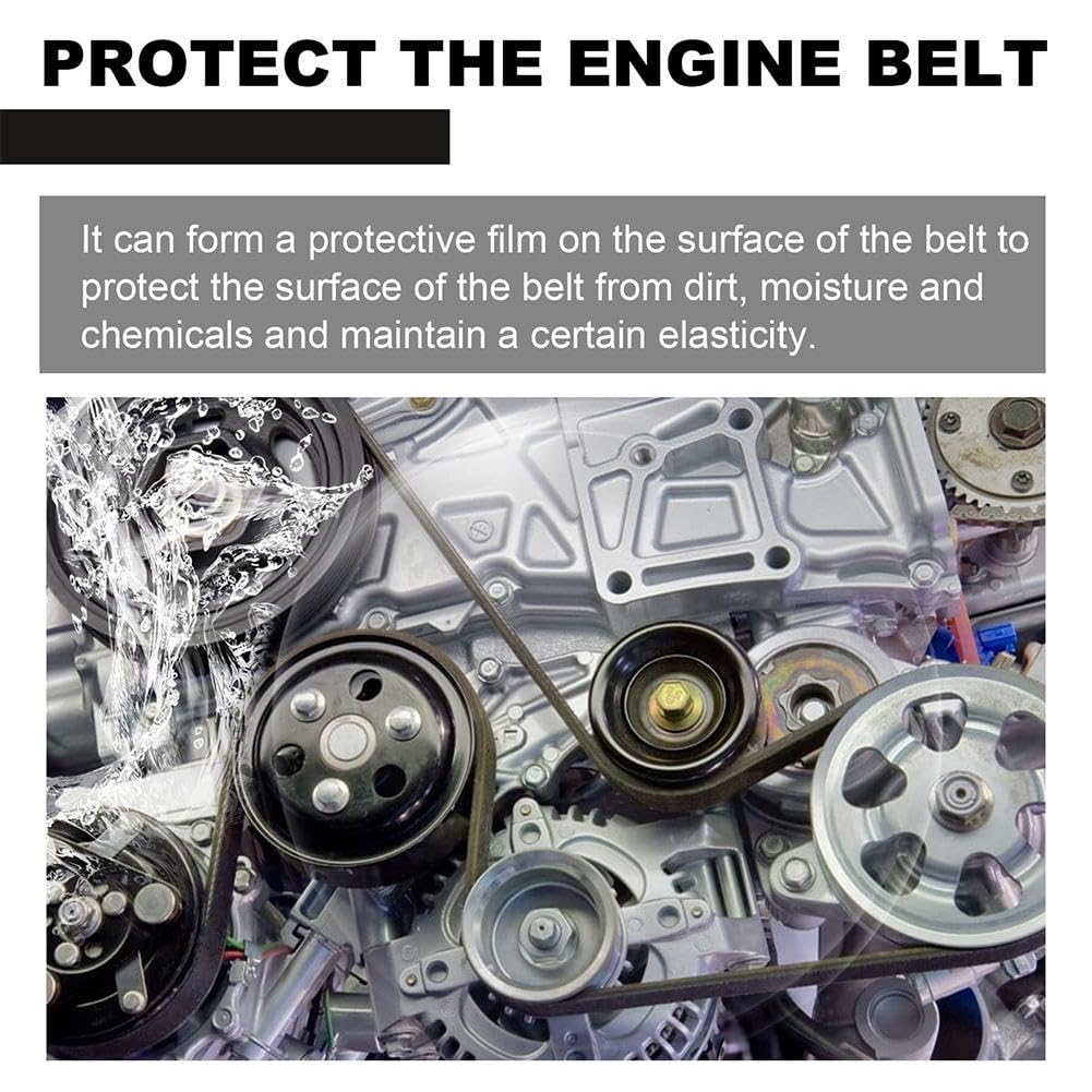 Belt Dressing Spray for Automotive - 100ml Engine Belt Lubricant & Noise Silencer | Reduce Squeaking & Protect Car Belts | Ideal for Daily Driving, Long Trips & Vehicle Maintenance