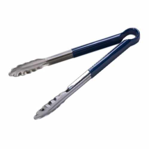 Premium 12-Inch Blue Non-Slip Coated Kitchen Tongs - Heat Resistant & Durable Cooking Utensil for Grilling, Serving Salads, and Handling Hot Foods