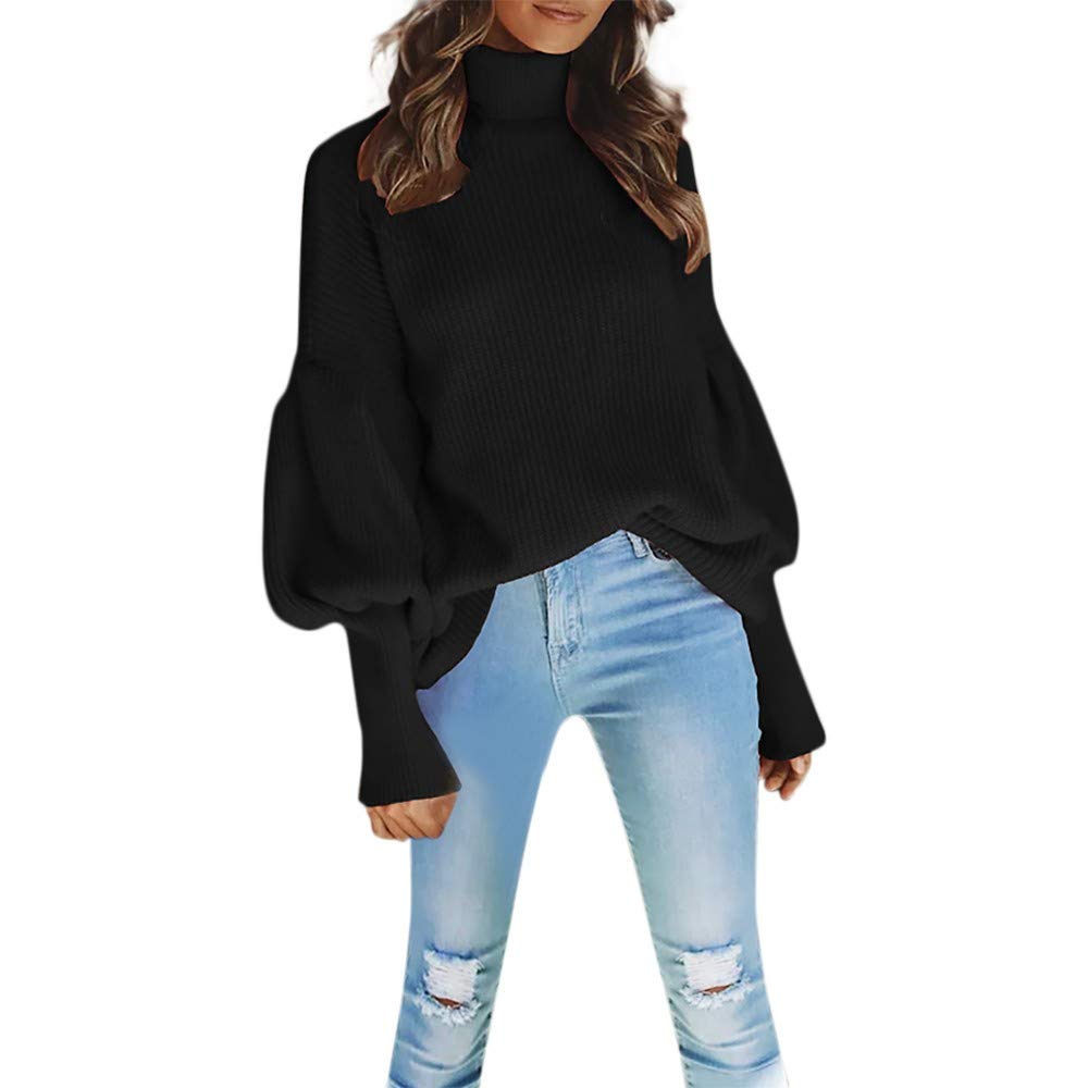 Women's Loose Knit Turtleneck Long Sleeve Cardigan Sweater - Solid Color Casual Pullover Coat for Fall & Winter | Cozy Office Wear, Layering Piece, Everyday Outfit