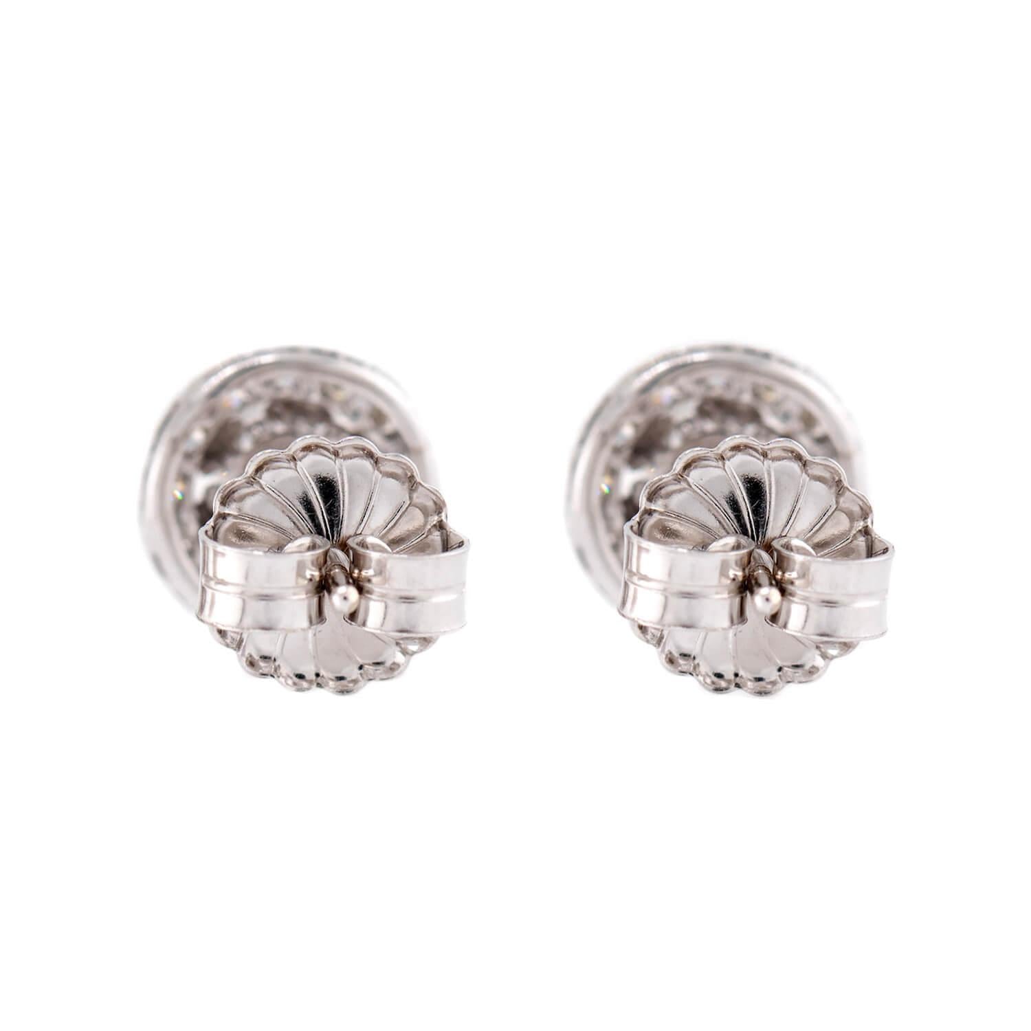 1ct Platinum Diamond Halo Stud Earrings for Women - Elegant Wedding, Anniversary & Special Occasion Jewelry Gift