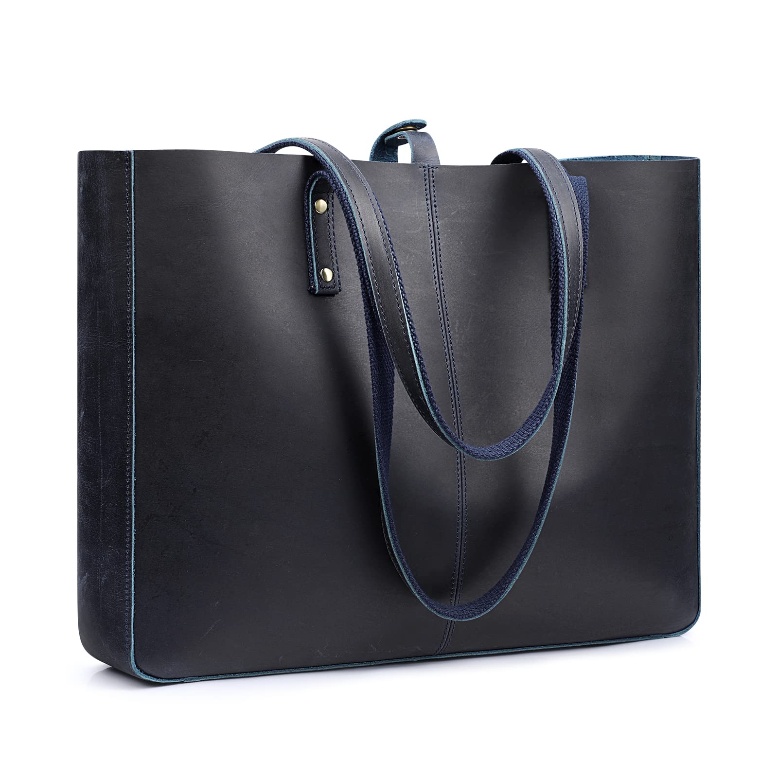 S-ZONE Genuine Leather Shoulder Tote Bag for Women - Large Capacity Work Purse & Handbag - Perfect for Office, Travel & Everyday Use