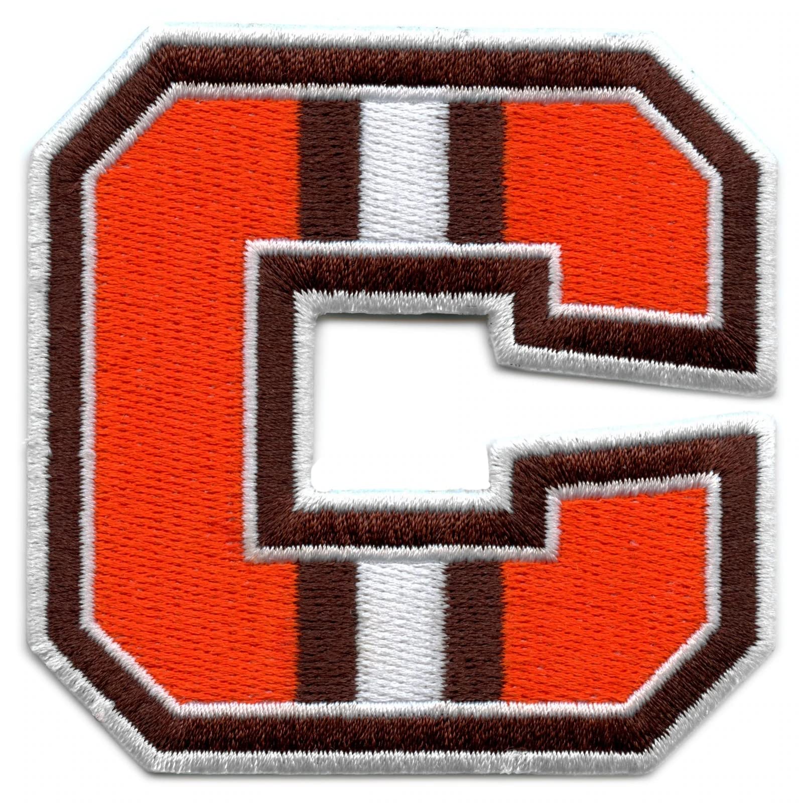 Cleveland C Logo Embroidered Iron-On Patch for Football Jerseys & Caps - Perfect for DIY Customization & Team Spirit