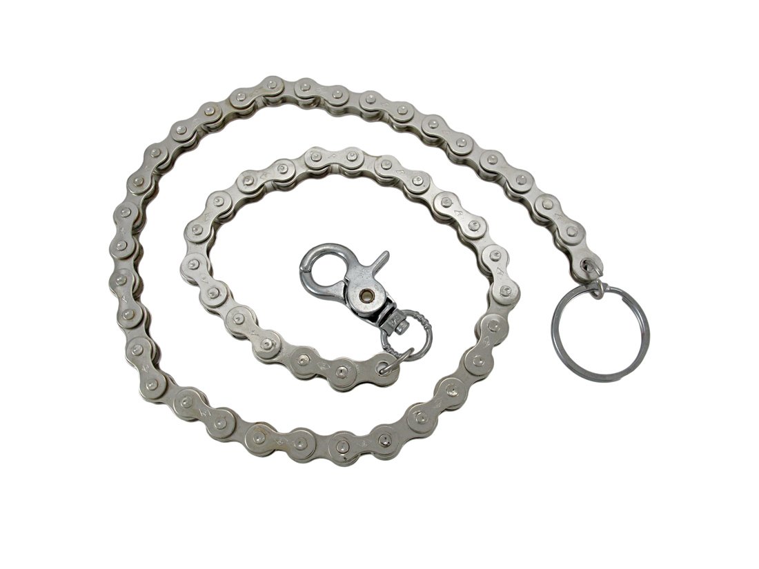 Vintage Chrome Plated Bike Chain Link Wallet Chain for Jeans & Accessories - Punk Rock Fashion, Biker Style, Hip Hop Outfits