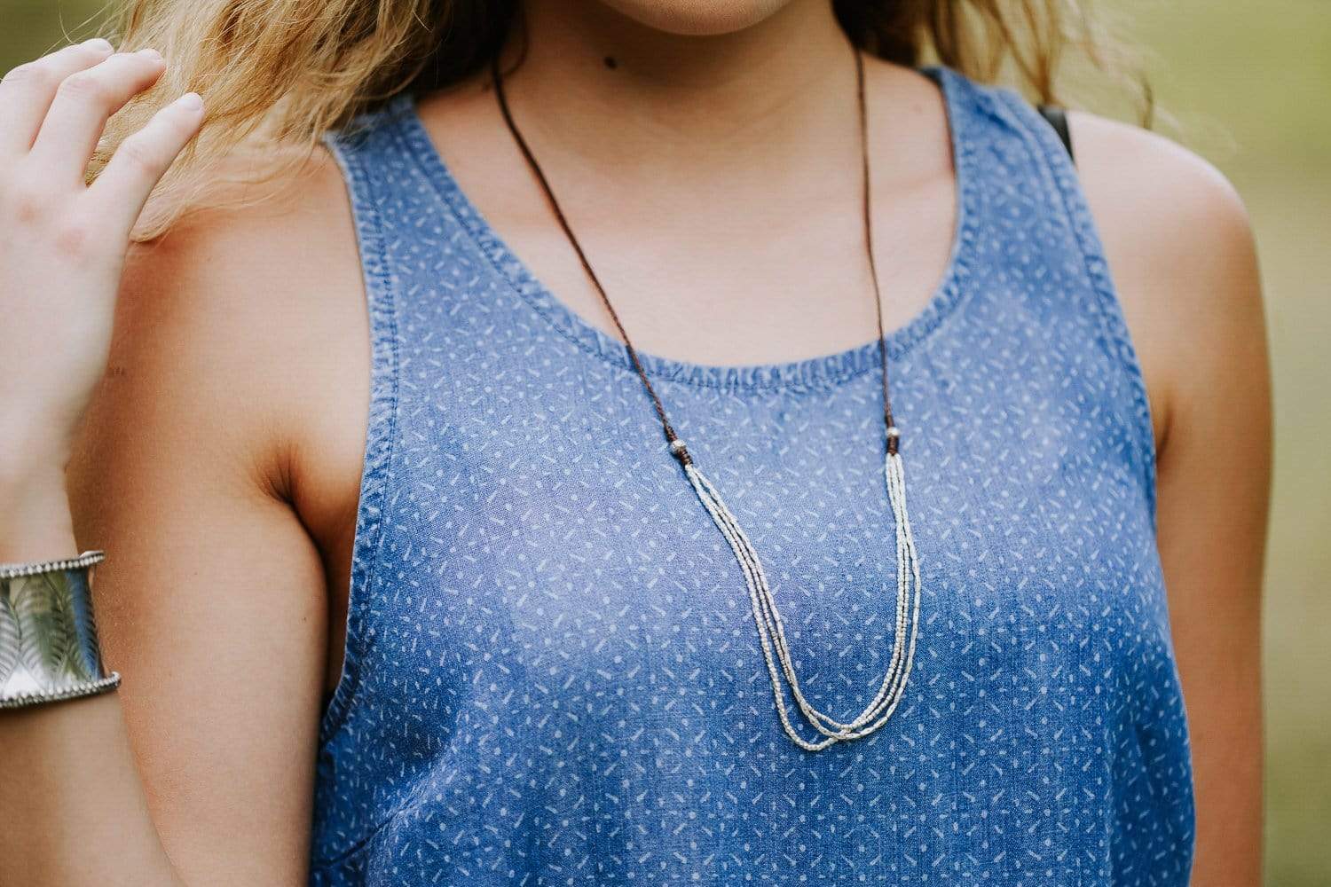 Authentic Hill Tribe Silver Strands Necklace – Handmade Tribal Jewelry for Women | Perfect for Boho Fashion, Festivals & Layering