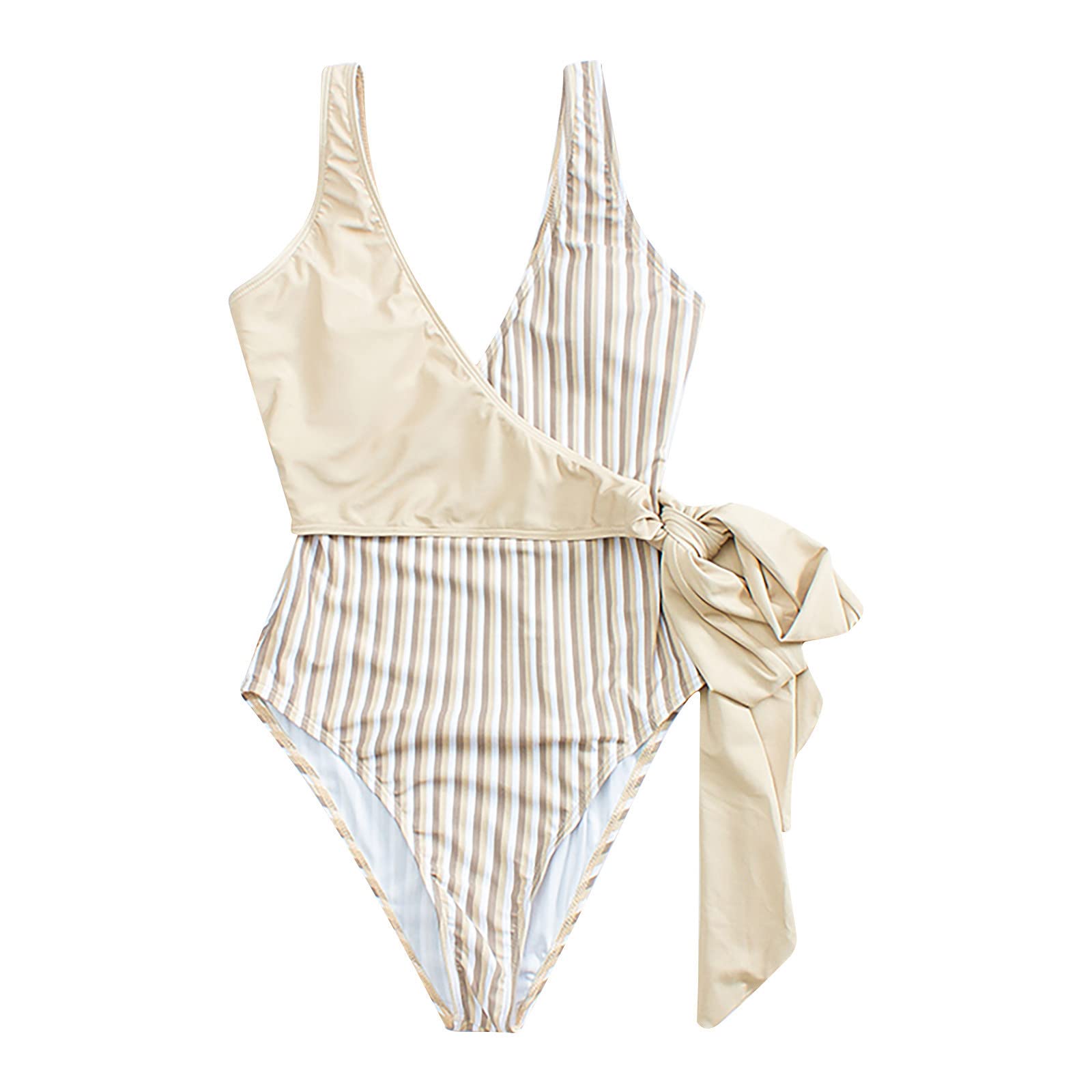 Sexy One-Piece Swimsuits for Women - Floral & Striped Cutout Lace-Up Plus Size Bathing Suits | Beach Vacation, Pool Party & Summer Getaway Swimwear