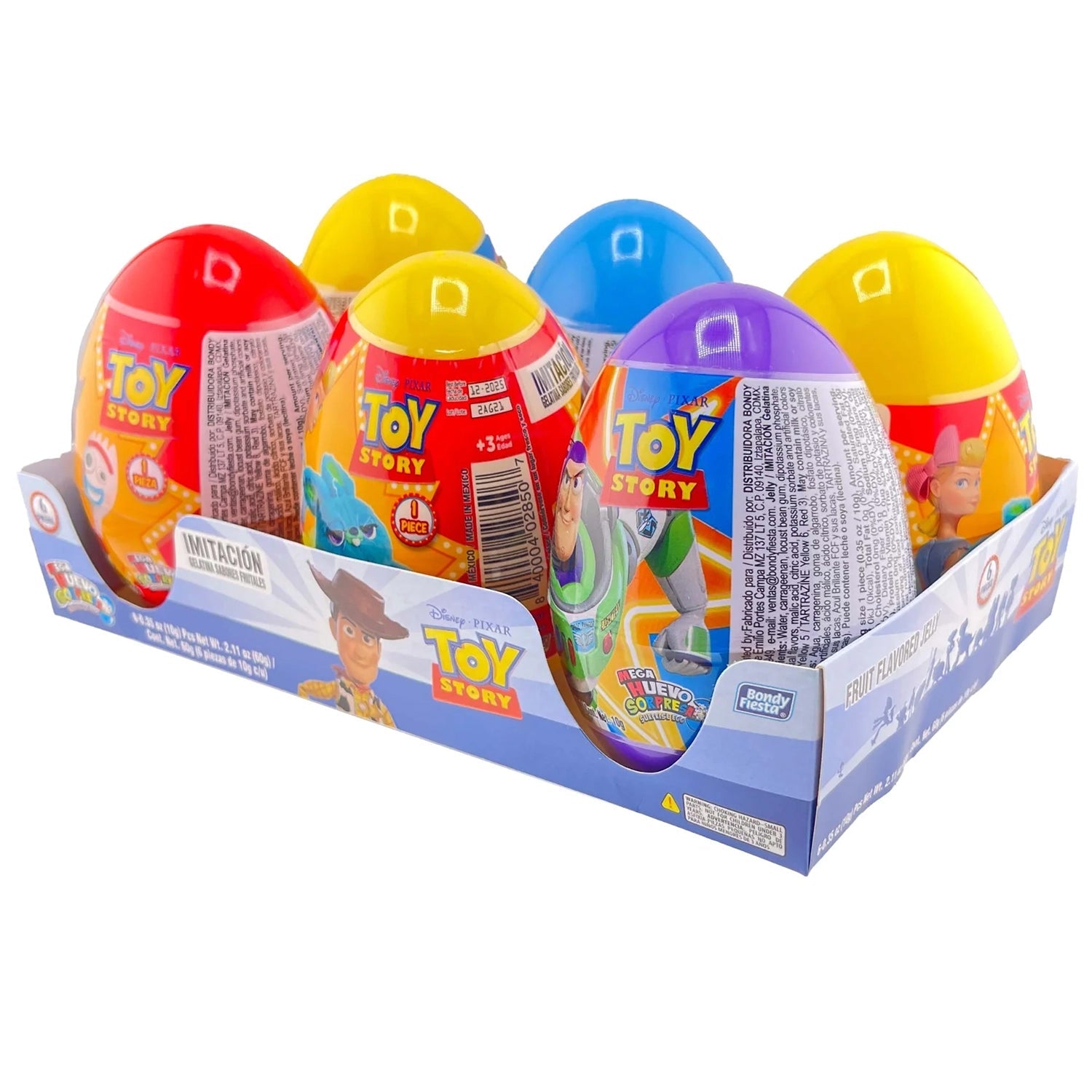 Bondy Mega Egg Toy Story - 6-Pack Set | Perfect for Easter Gifts, Kids Party Favors & Collectible Surprise Toys