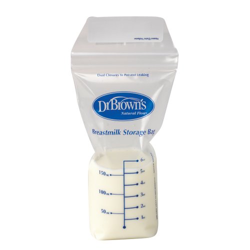 Dr. Brown's Premium Breast Milk Storage Bags - 25 Count | BPA-Free, Leak-Proof Design for Breastfeeding Moms | Perfect for Freezing, Storing & Organizing Breast Milk at Home or On-The-Go