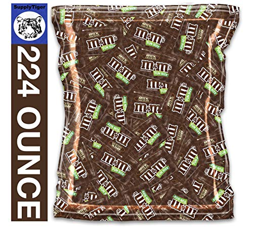 M&M's Fun Size Milk Chocolate Candy Snack Pack - 224 Ounce Bulk Bag - Perfect for Halloween, Parties, Office Snacks & Movie Nights