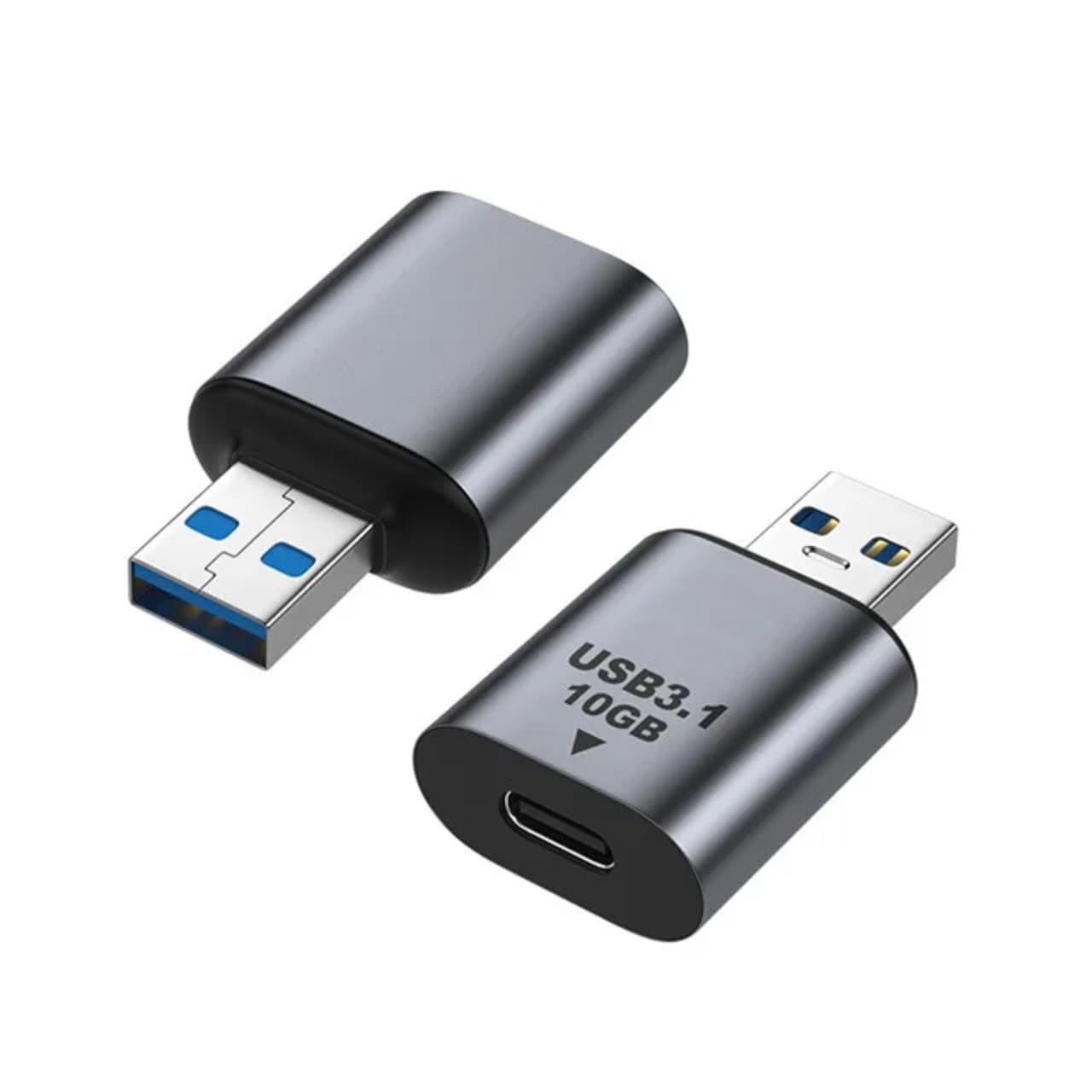 High-Speed USB 3.1 to USB-C Adapter (10Gbps) - USB-C Female to USB-A Male Converter for MacBook, iPad Pro, Galaxy S23 & More - Perfect for Data Transfer, Charging & External Device Connection
