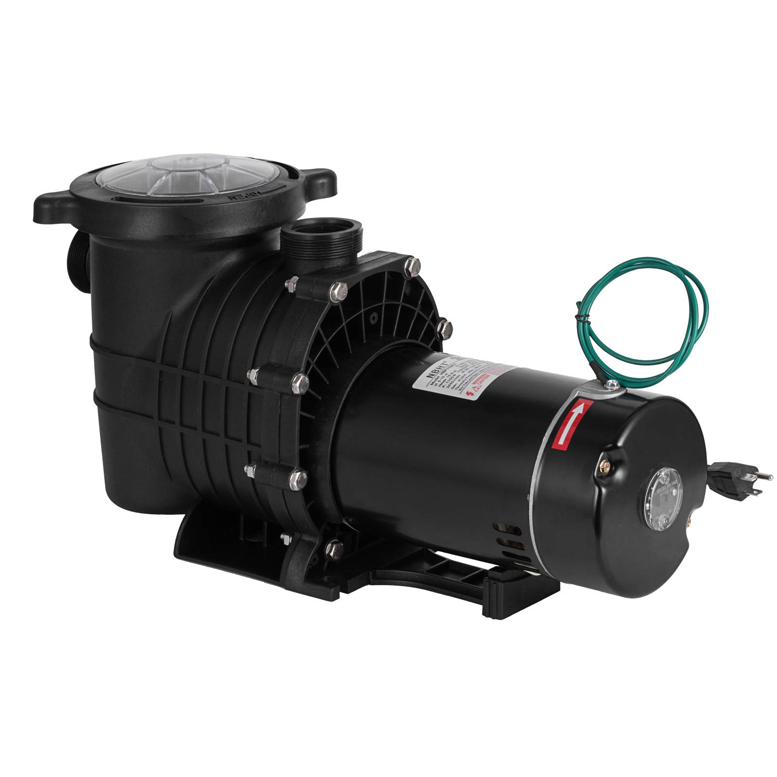 1.5HP Self Priming Pool Pump - 110V/220V Dual Voltage Inground & Above Ground Swimming Pool Pump - 1100W 60Hz Single Speed with Strainer Basket - Silent Operation - Perfect for Residential & Commercial Pools, Spas, and Water Features