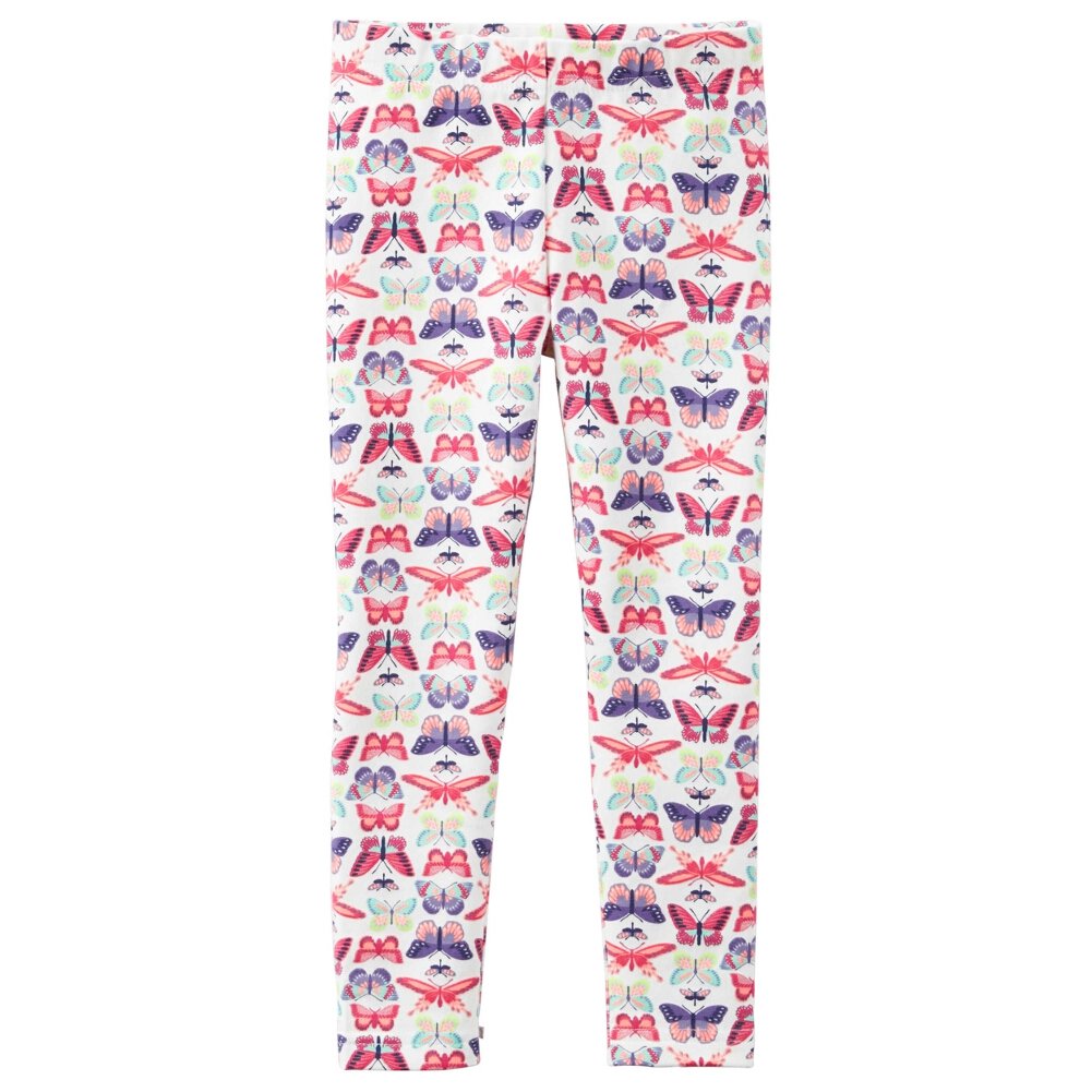 Carters Baby Girls Butterfly Print Leggings 9 Months - Soft Cotton Stretch Pants for Infant & Toddler Girls - Perfect for Playtime, Daycare & Family Outings