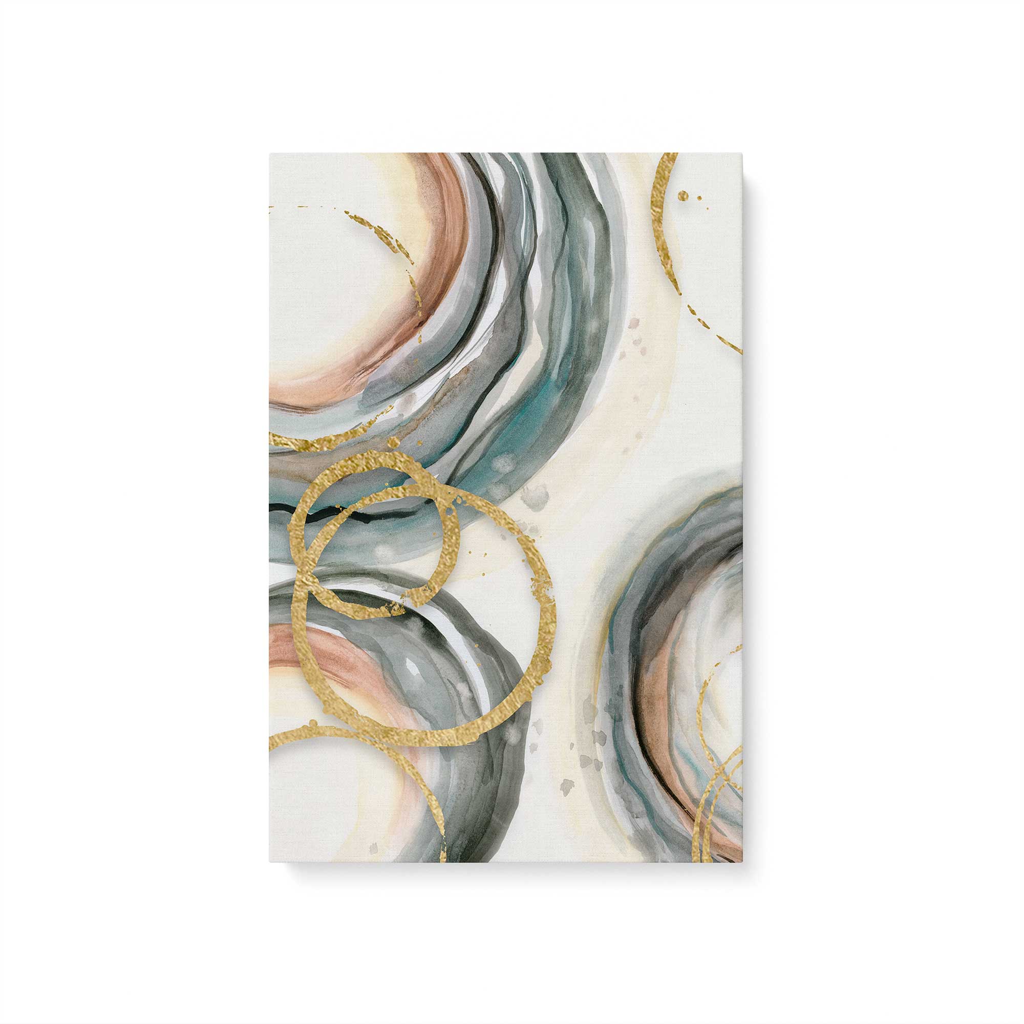 Golden Echoes Wall Art - Set of 2 Canvas Prints for Living Room & Bedroom Decor | Modern Home & Office Wall Decorations