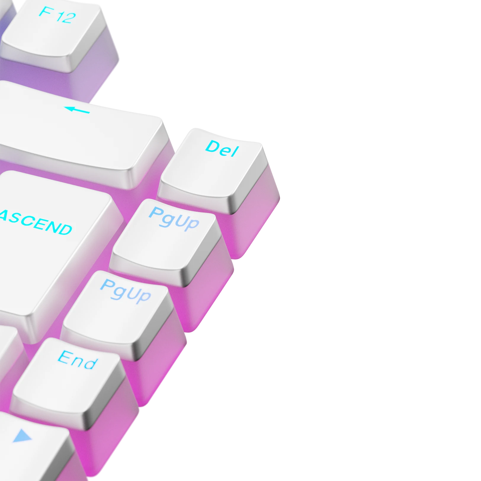 Aura V3 White Keycaps for Mechanical Keyboards - UK Layout | Premium PBT Keycap Set for Gaming & Typing | Compatible with Cherry MX Switches & RGB Backlit Keyboards