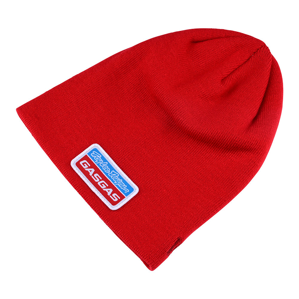 TLD GasGas Team Stock Red Beanie - Winter Warm Knit Hat for Men & Women - Perfect for Motorcycle Riding, Skiing, and Outdoor Sports