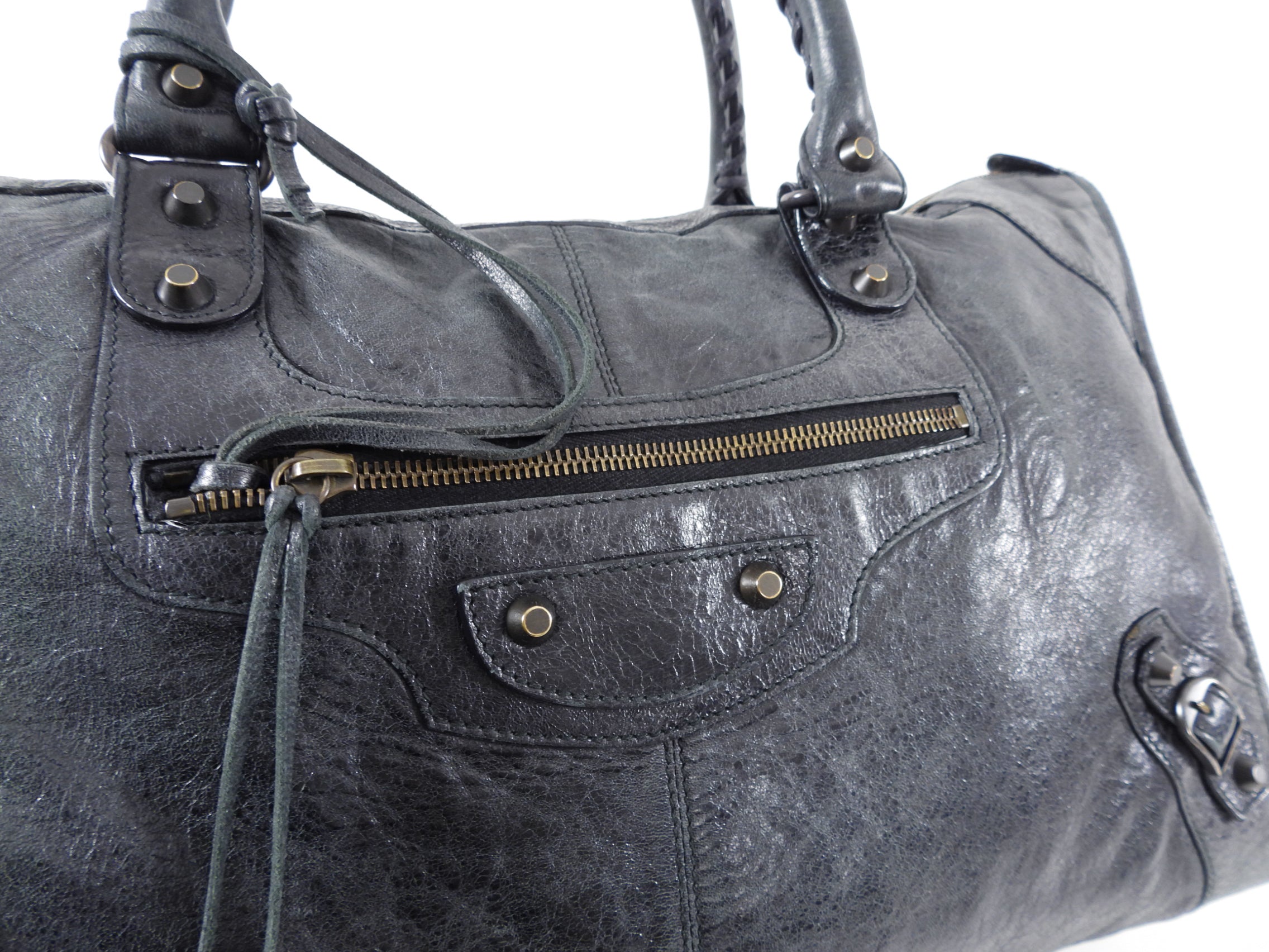 Balenciaga Black Leather City Work Bag for Women - Stylish & Spacious Designer Handbag for Work, Travel & Everyday Use
