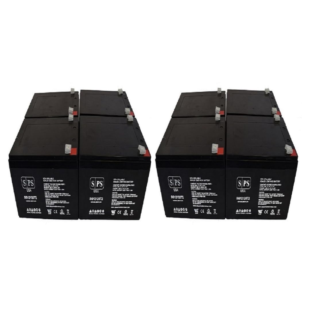 SPS Brand 12V 12Ah Replacement Battery for BladeZ XTRS COMP Scooter - Long Lasting Power (8 Pack) - Perfect for Commuting, Delivery Services & Outdoor Adventures
