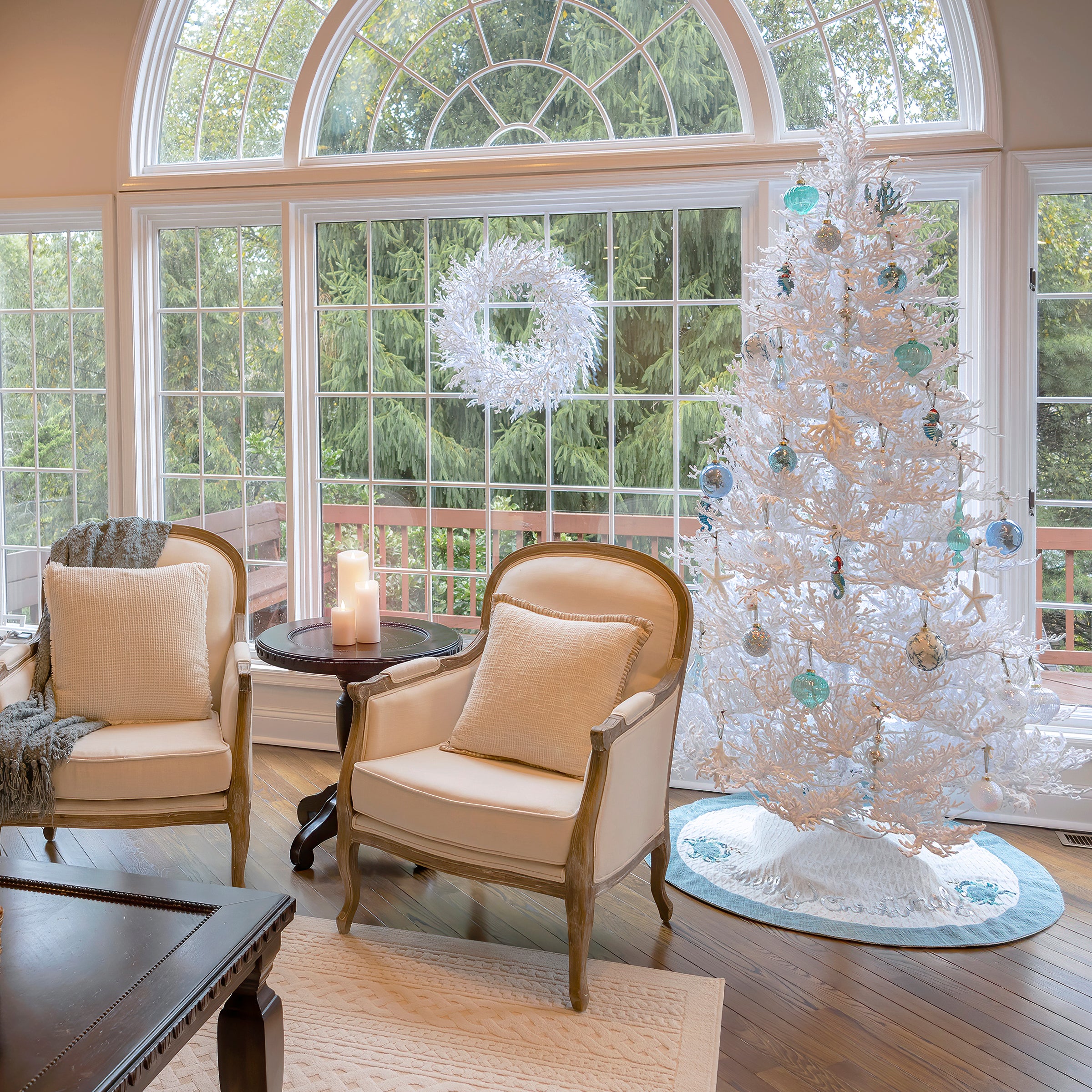 7.5 ft Pre-Lit Artificial Sea Coral Tree with Warm White LED Lights - Perfect for Home Decor, Wedding Centerpieces, and Holiday Displays