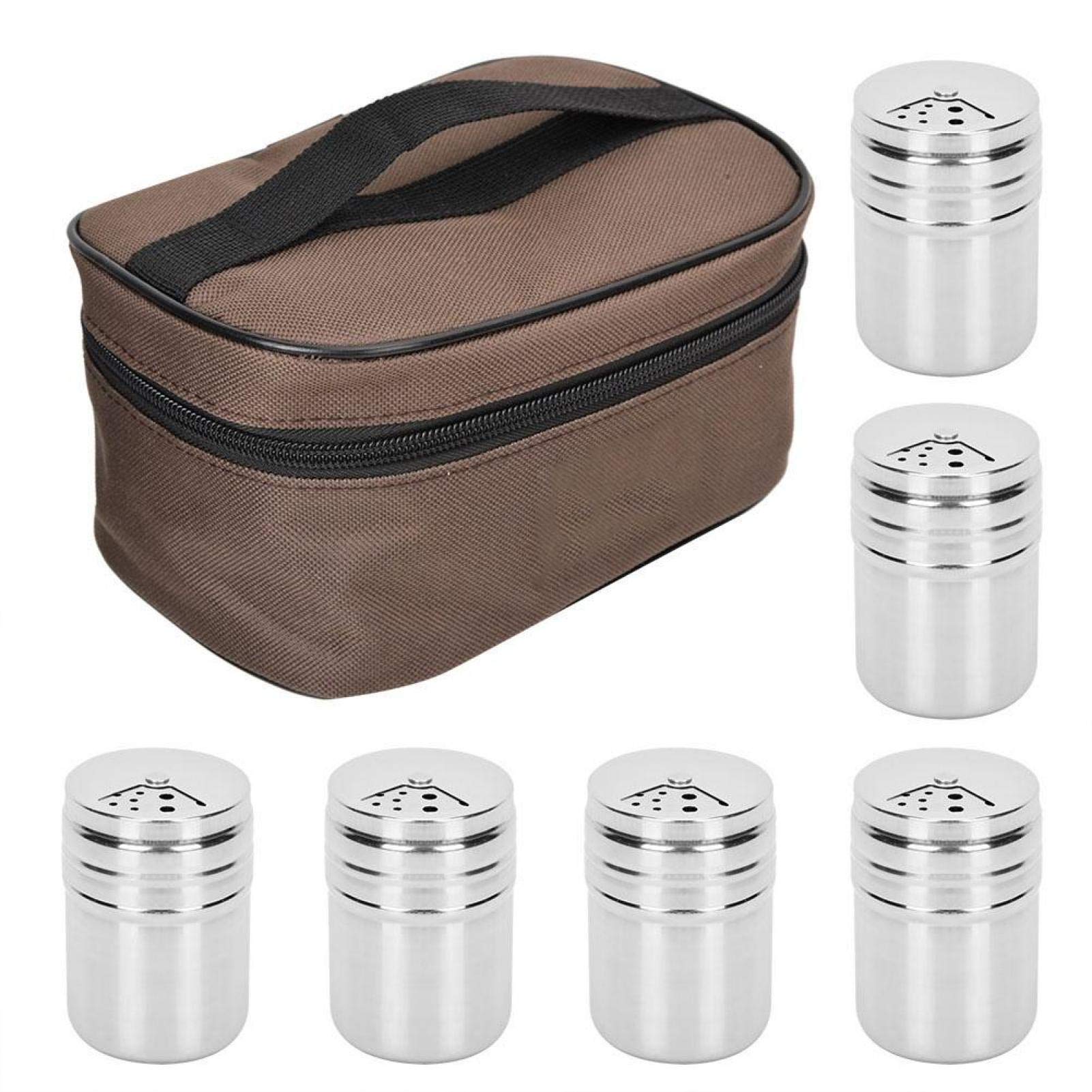 Premium Stainless Steel Magnetic Spice Jars with Shaker Lids - Round Spice Bottles for Kitchen Organizer & Condiment Storage - Perfect for Pantry, Spice Rack & Cooking Essentials