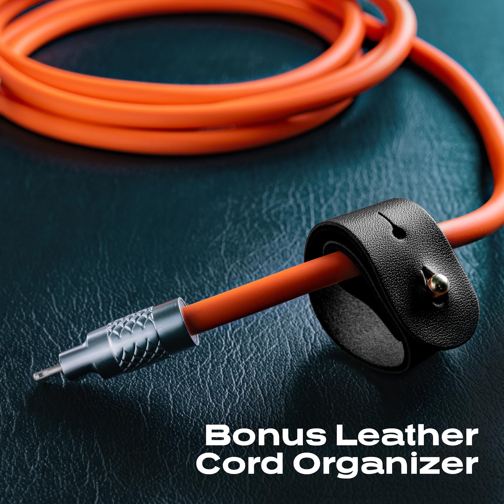 Statik TsumoCharge USB C to Lightning Cable 27W Fast Charging Cord - Durable Unbreakable Silicone for iPhone/iPad, Data Sync & Rapid Charge, Includes Cord Wrap Organizer (6FT/2M, Orange) - Perfect for Travel, Office & Home Charging