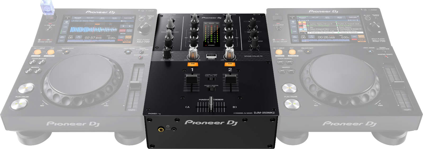Pioneer DJM-250MK2 Professional 2-Channel DJ Mixer - Perfect for Clubs, Home Studios & Live Performances