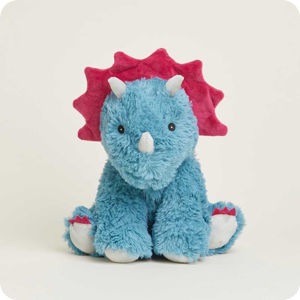 Triceratops Warmies - Soft Plush Dinosaur Microwaveable Heating Pad for Kids & Adults - Perfect for Stress Relief, Anxiety, and Cold Weather Comfort - Use at Home, Office, or Travel