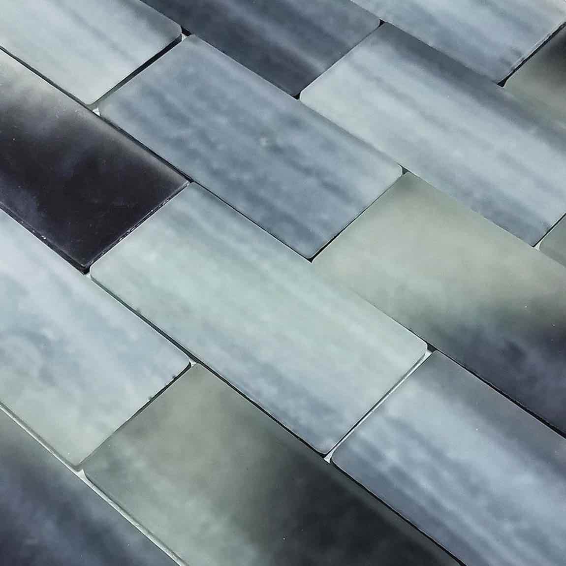Frosted Glass Subway Tile 2x4 - Matte Finish Backsplash for Kitchen & Bathroom - Perfect for Modern Home Decor