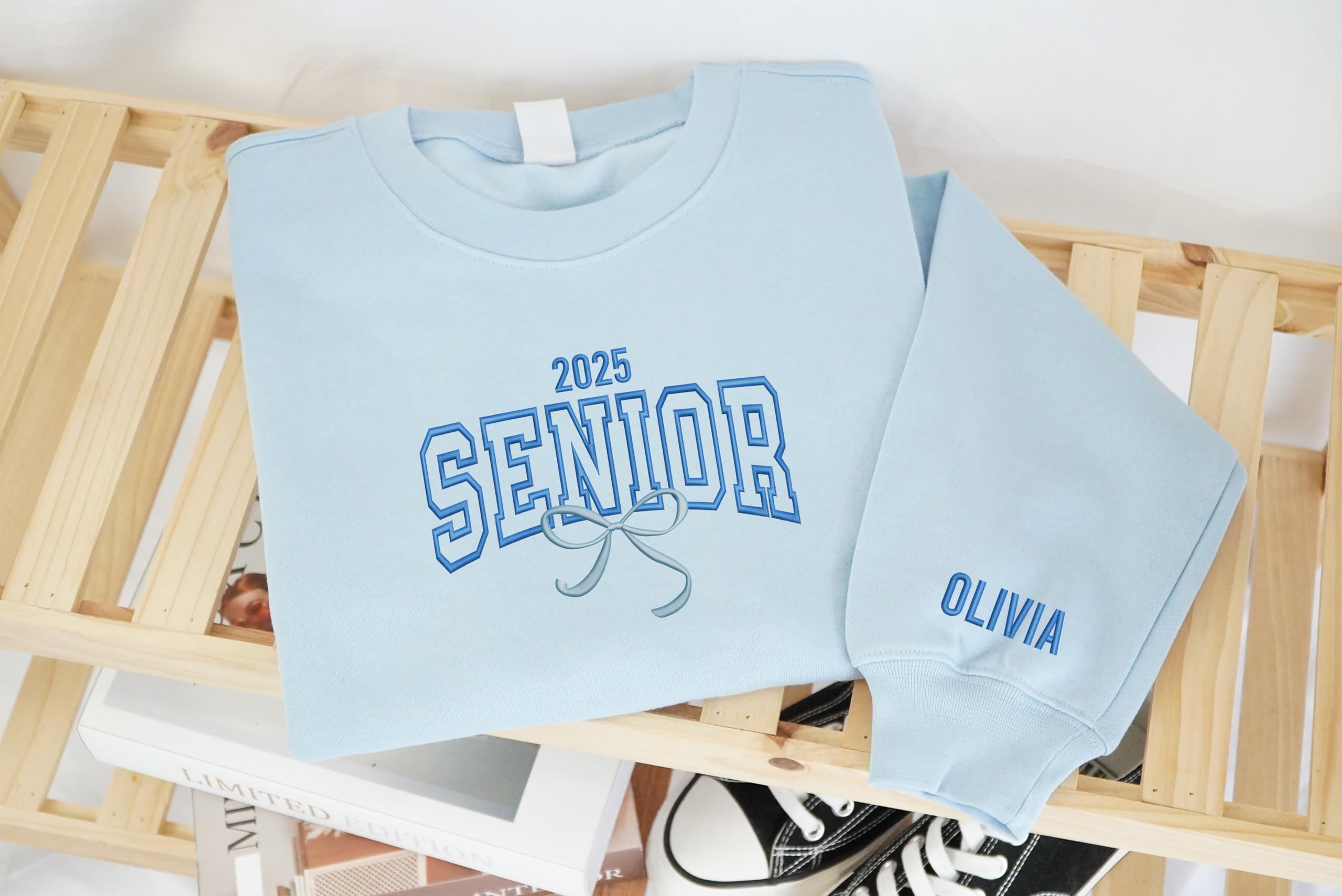 Custom Embroidered Senior Shirt - Personalized Graduation Gift for High School & College Seniors - Perfect for Graduation Parties & Senior Week Celebrations