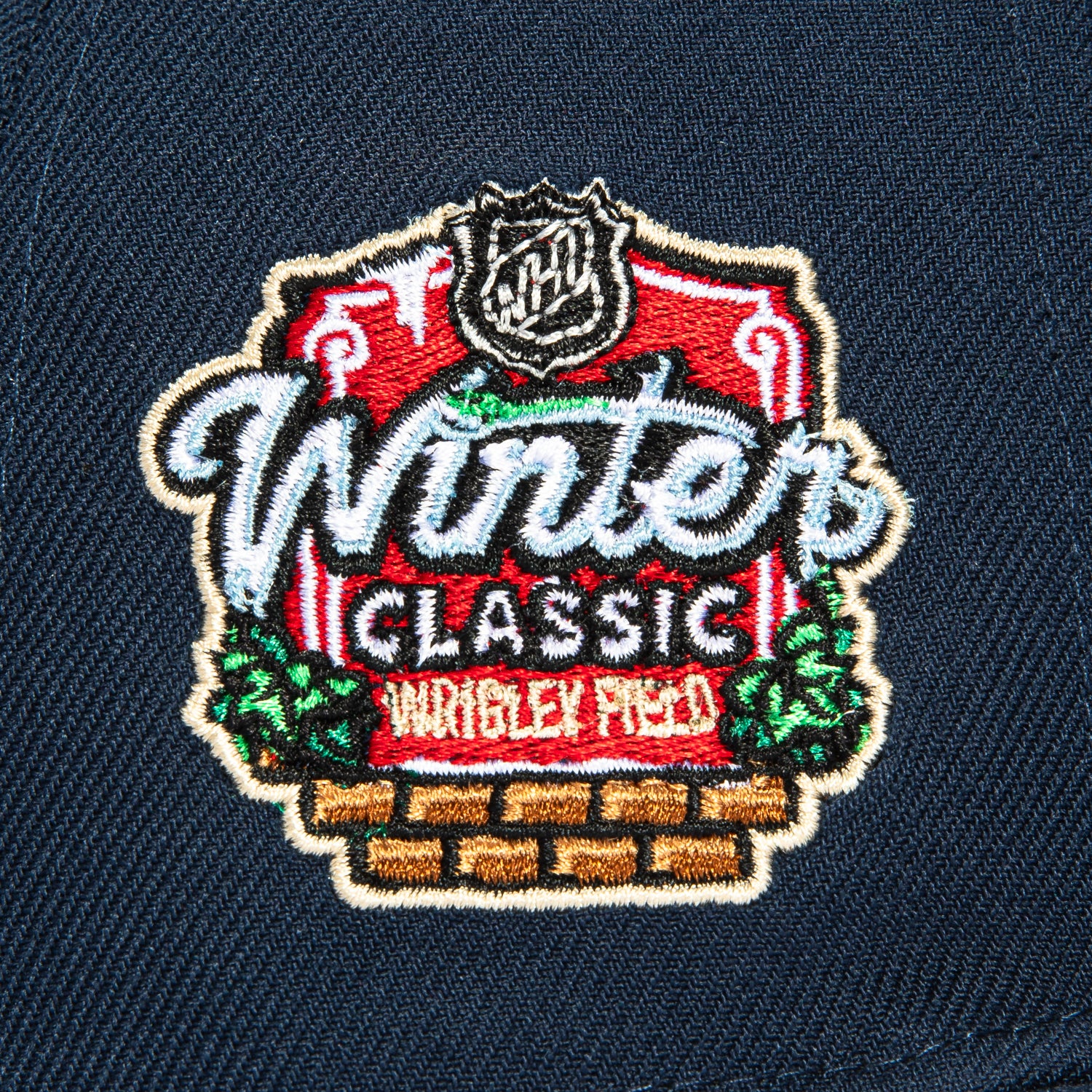 New Era 59Fifty Chicago Blackhawks Winter Classic Patch Script Hat - Navy Blue Adjustable Baseball Cap for Men & Women - Perfect for Hockey Games, Sports Events & Casual Wear