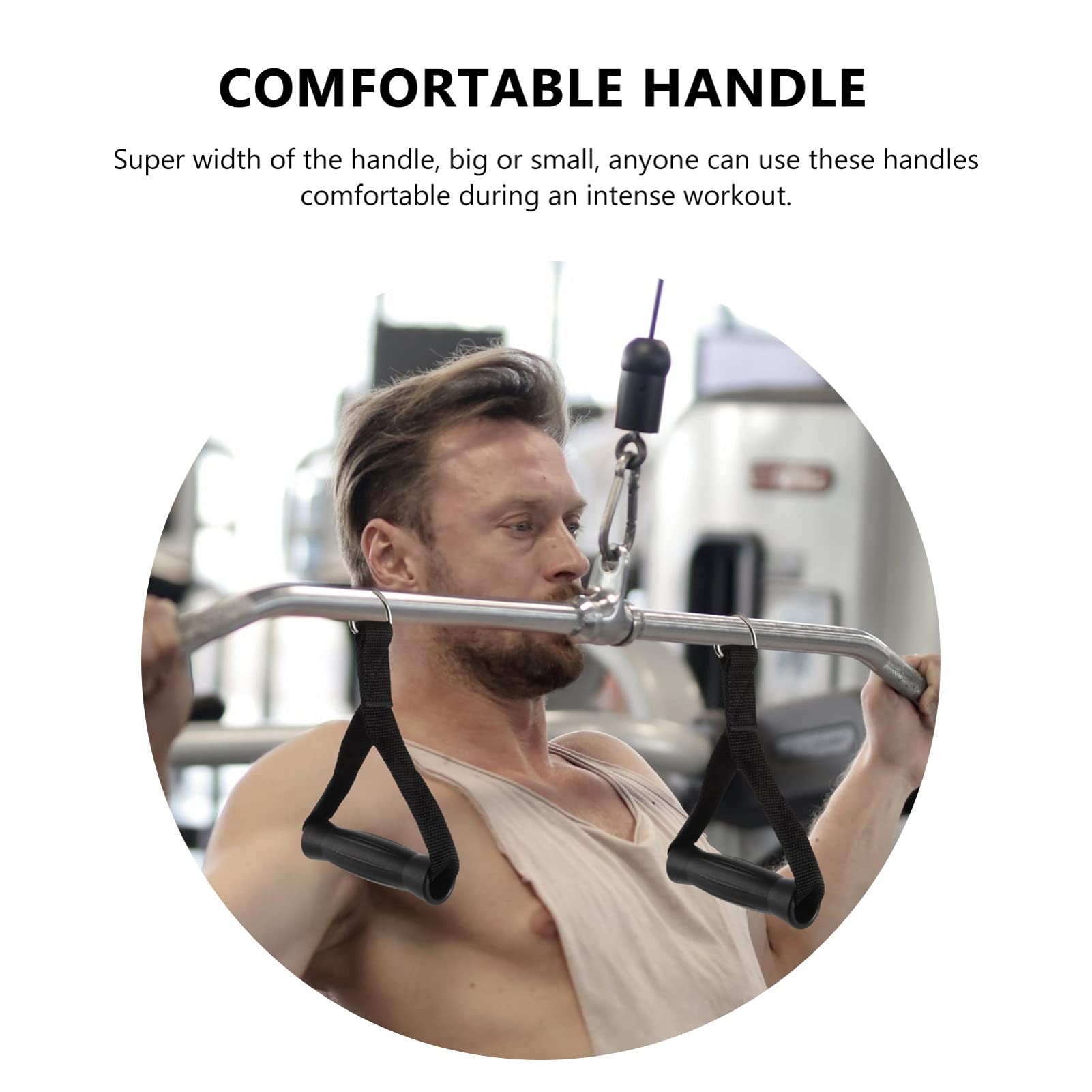 BESPORTBLE 1 Pair Heavy Duty Cable Machine Handles - Durable Workout Attachments for DIY Fitness Equipment, Gym Accessories & Resistance Band Training - Perfect for Home Gym, Strength Training & Functional Fitness Workouts