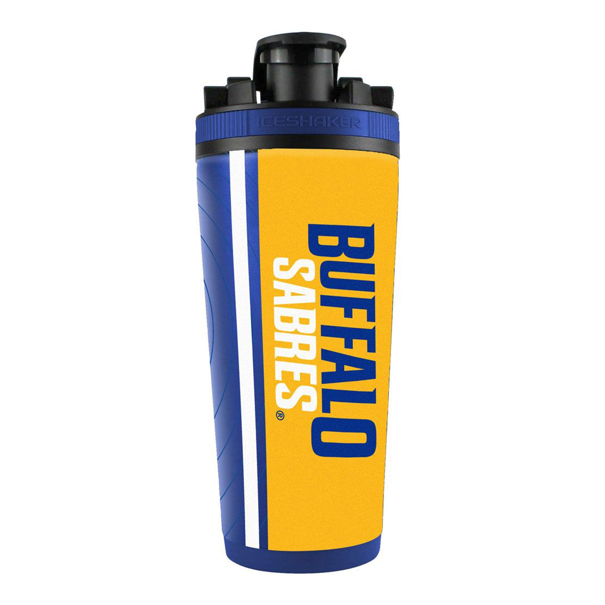 Official Buffalo Sabres Sonar 4D Ice Shaker - Insulated Stainless Steel Water Bottle for Hockey Fans - Perfect for Games, Workouts & Outdoor Activities