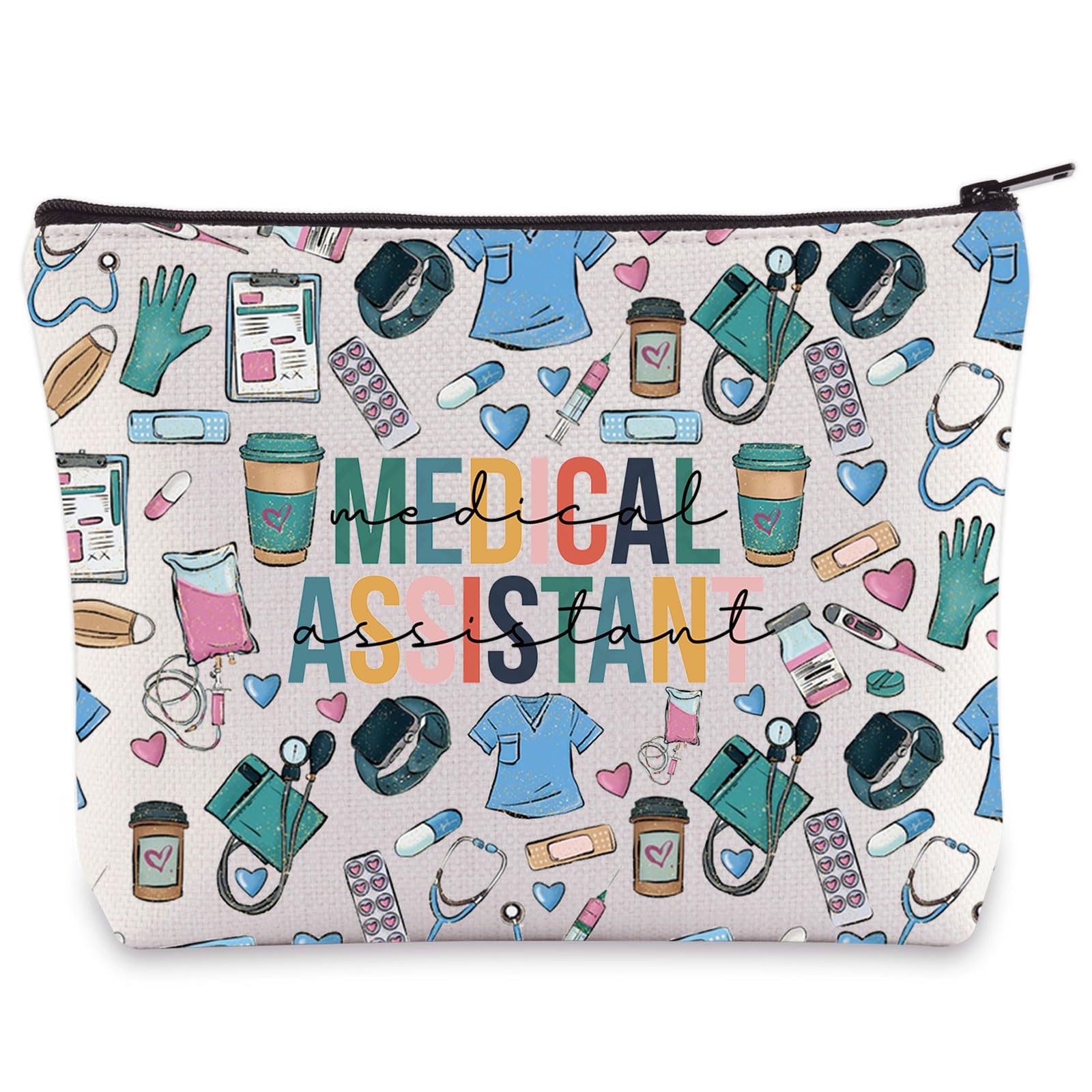 WZMPA Medical Assistant Cosmetic Bag - Perfect Graduation & Retirement Gift for Nurses & Medical Professionals, Makeup Zipper Pouch - Ideal for Travel, Work & Daily Organization