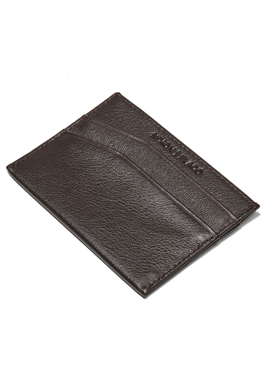 Premium Flaco Genuine Leather Card Wallet - Slim RFID Blocking Brown Wallet for Men & Women | Perfect for Travel, Business & Everyday Use