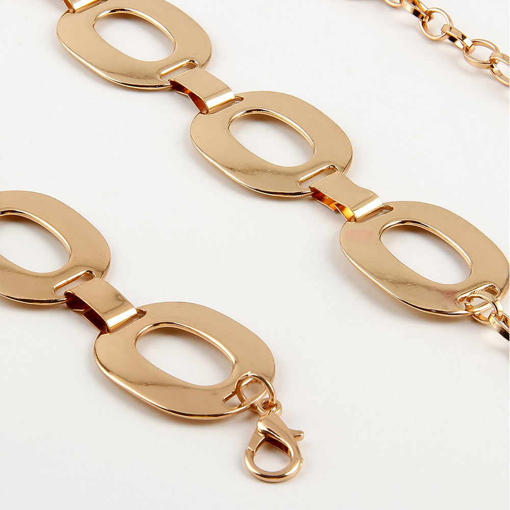 Elegant Summer Waist Chain Jewelry - Gold & Silver Metal Body Chain for Women - Perfect for Beach, Festival, and Party Outfits